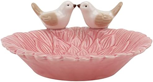 HEALLILY Nordic Style Jewelry Storage Tray 5.03X5.03X2.16In Ceramic Organizer for Rings Earrings Bracelets Home Dressing Table and Store Display by HEALLILY