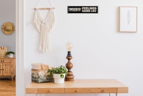 AWISZZZ Music is What Feelings Sound Like Metal Sign 4x16in Bohemian Plaque for Studio Wall Decor Musician Gift - Image 4
