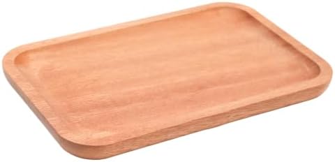 7.9" Small Wooden Tray,Rectangular Mini Serving Wood Bathroom Tray by Unknown