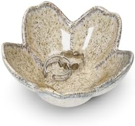 Koythin Flower Trinket Dish, Ceramic Jewelry Ring Holder, Camel by Koythin