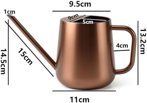 Watering Can for Indoor & Outdoor Plants, 35 oz/1000ml Watering Can with Metal Handle, Stainless Steel Garden Long Spout Watering Pot for Indoor House Plants Bonsai Flower Decorative - Image 3