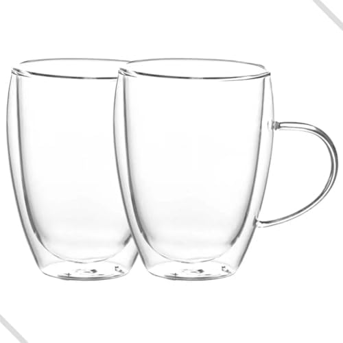 Set of 2 Double Wall Borosilicate Glass Mugs 12oz (360ml) – Insulated, Heat-Resistant, Dishwasher Safe Coffee and Tea Mug Set for Hot & Cold Beverages - Image 7