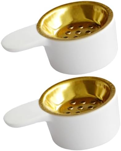 Angoily Creative Minimalist Handheld Mini White Ceramic Incense Holder Burner for Home Decor Middle Eastern Festival Aromatherapy Desktop Censer Ornament by Angoily