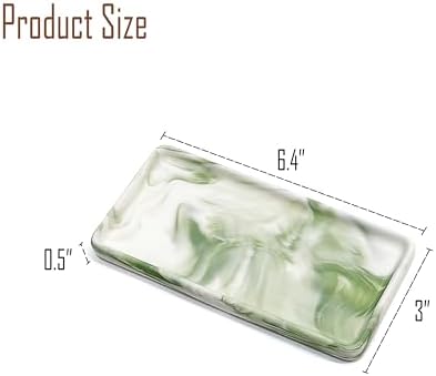 6.4" Porcelain Small Bathroom Narrow Mini Tray - Green - Image 6