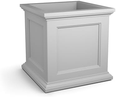 Mayne Fairfield 28in Square Planter, White - Image 2