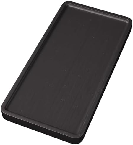 VERTORGAN Bamboo Serving Tray,11.8x5.9 Inch Trays,Home Decor(Black) by VERTORGAN