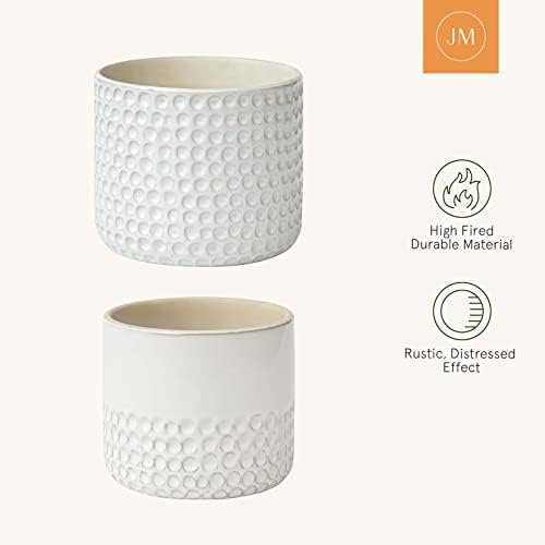 LA JOLIE MUSE Ceramic Plant Pots, Flower Pots for Indoor Plants, Set of 2 - Image 5