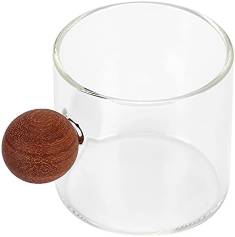 Glass Coffee Cup with Wooden Handle,120ml Size (Clear) - Image 5