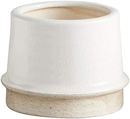 OFEFAN 47th & Main Modern Ceramic Planter Pot, Medium, White by 47thMain