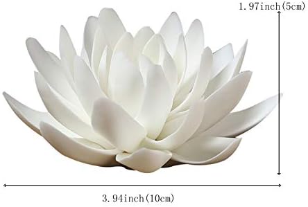Ceramic Lotus Incense Burner,Flower Insence-Stick Holder with Ash Catcher Incent Holder for Sticks Cones Yoga Studio Living Room Home Decor - Image 3