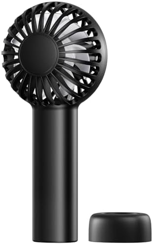 SWEETFULL Mini Portable Fan - Rechargeable Handheld Fan, 3 Speeds Personal Hand Gifts for Travel Essentials, Lash, Makeup, Eyelash, Kids, Girls, Women - USB, Cute Design Black by SWEETFULL