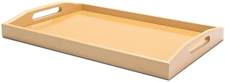 Ottoman Tray for Living Room, 15"x9.8"x2", Small Bamboo by YACEYACE