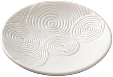 Nordic Minimalist Ceramic Jewelry Dish, Modern Ring Tray, Trinket Holder for Rings Earrings, Decorative Vanity Tray, Key Holder for Entryway, Home Decor for Bedroom, Bathroom (White, A) by Unknown