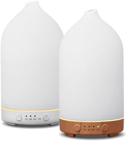 Gooamp 200ML Ceramic Essential Oil Diffuser for Home, Stone Diffuser 2 Pack by Gooamp