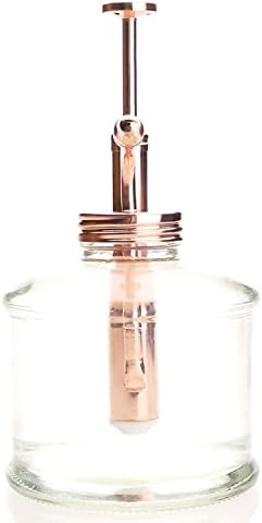 Plant Mister- Clear Color Glass Bottle & Brass Sprayer (Rose Gold) - Image 4