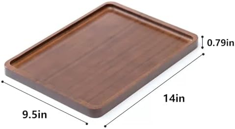 XZHXFX Bamboo Serving Tray, Brown, Large, - Image 3