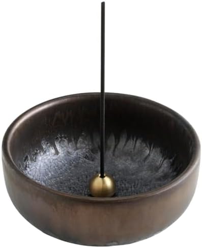 Asayu Japan Zen Incense Holder, 3.9in (100mm) Ceramic Incense Bowl by AsayuJapan