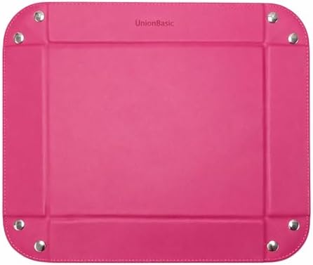 UnionBasic Medium Jewelry Tray for Rings Watches Earrings, Entryway Catchall Caddy for Coins Keys Change, Nightstand Bedside Valet Holder, Trays for Electronic Gadgets, Roseo Plus - Image 7