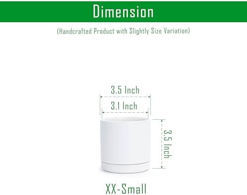 D'vine Dev 3.5 Inch Ceramic Planter Pot, White, 94-O-A-1 - Image 2