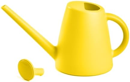ZXJ Grip Plant Watering Cans for Indoor and Outdoor Home Garden Plants - with Long Spout - Yellow- 1/2 Gallon by ZXJ