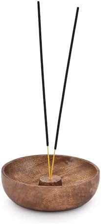 EDHAS Incense Burner Stick Holder Bowl, Ash Catcher Bowl for Home Décor, Meditation, Yoga (5" x 5" x 1.5") by EDHAS