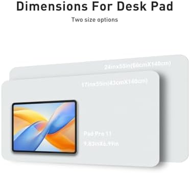 Aothia Faux Leather Desk Mat - Non-Slip PU Leather Desk Blotter, Waterproof Writing Surface, Large Desk Pad for Office & Home (Barely Grey, 55" x 17") - Image 6