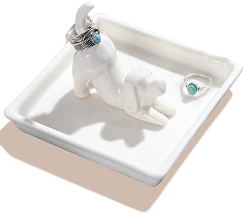 PUDDING CABIN Dog Mom Gifts for Women, Dog Ring Holder Dish Jewelry Holder, Dogs Lover Gift for Women Friends Female Mom Grandma Aunt as Mothers Day Birthday Wedding Christmas Gift by PUDDINGCABIN
