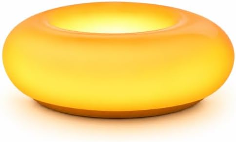 Modern Orange Donut Lamp with Remote Control, Plug-in Table or Wall Light, Mid Century Modern Aesthetic Room Decor, Dimmable Ambient Lighting for Bedroom, Living Room & Home by Unknown