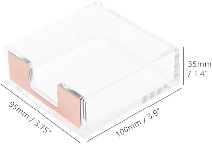 NatSumeBasics Rose Gold Sticky Note Holder, Memo Holder Note Pad Dispenser - Image 6