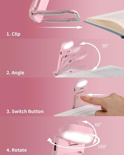 HEMONNKAM Reading Light, Rechargeable Clip-On Book Light for Bed at Night - Image 5