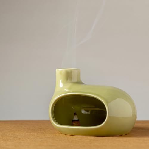 Ceramic Palo Santo Holder Burner, Chiminea Incense Dish for Meditation Zen - Image 3