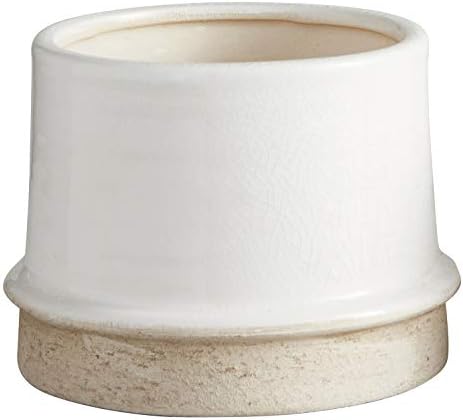 OFEFAN 47th & Main Modern Ceramic Planter Pot, Large, White by 47thMain
