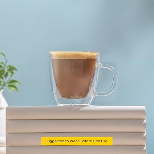 JoyJolt Savor Double Wall Insulated Glasses Espresso Mugs (Set of 2) - 5.4-Ounces - Image 6