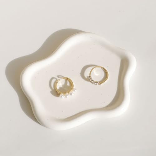 Room Decor Jewelry Tray, ring holder, Cloud Trinket Dish, Cloud Jewelry Tray, Ceramic Earring Necklace Dish Christmas Mothers Day Valentines for Women, Home Decor small jewelry dish ﻿ ﻿ - Image 3