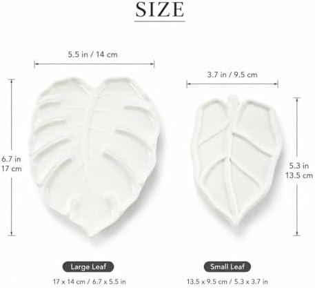 Bower Bird Ceramic Watercolor Palette,mini 5.5in Leaf Artist Porcelain Palettes for Painting,for Acrylic,Gouache,Watercolor,Painting,Ceramic Mixing Tray (Leaf Set) - Image 2