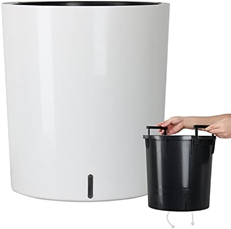 SAROSORA Large Round Self Watering Planter Pot 12.5'' for Home Garden Patio Tall Tree by SAROSORA