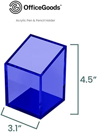 OfficeGoods Acrylic Pen and Pencil Holder, Blue - Image 2