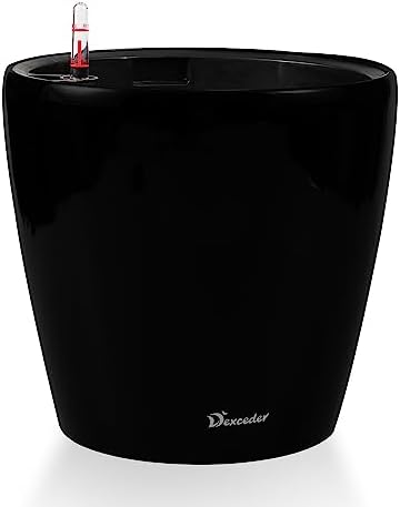 Dexceder 13x12 Self Watering Planter with Wheels (Black Matte) by Dexceder