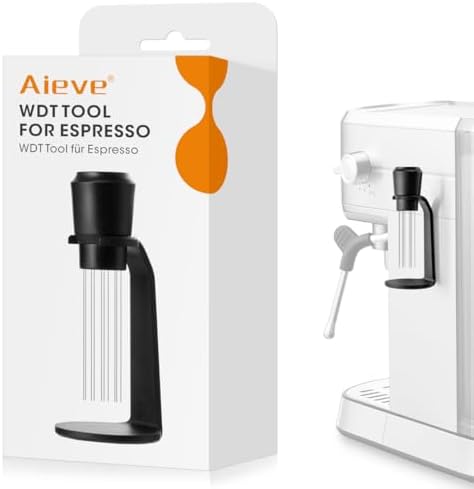 Aieve WDT Tool Espresso, Magnetic Coffee Distribution Tool Compatible with Ninja Luxe Cafe, 10 Needle Coffee Stirrer for Breville Barista Espresso Accessories (Magnetic & Adhesive Mount) by Aieve
