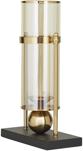 CosmoLiving by Cosmopolitan Metal Hurricane Lamp 10" x 5" x 17" - Image 2