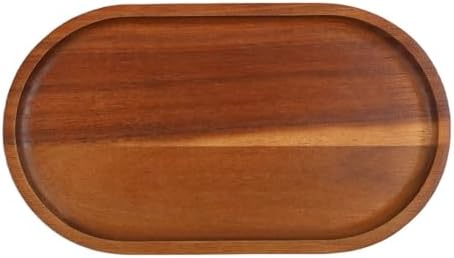 Rectangular Wooden Serving Tray for Tea, Coffee and Desserts - Japanese Style Natural Wood Breakfast Platter for Home Kitchen Cafe Decor - Easy to Clean Snack Fruit Organizer(TP02（Small）) - Image 4
