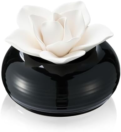 Honeydak 1 Pcs Ceramic Essential Oil Diffuser, Non Electric,White Lotus by Honeydak