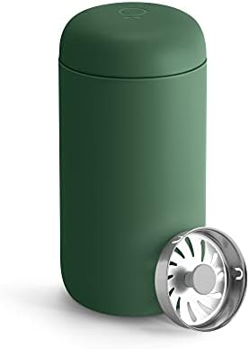 Fellow 12 oz Carter Move Travel Mug - Vacuum-Insulated Stainless Steel Travel Coffee Mug - Coffee Tumbler with Ceramic Interior and Splash Guard - Cargo Green by Unknown