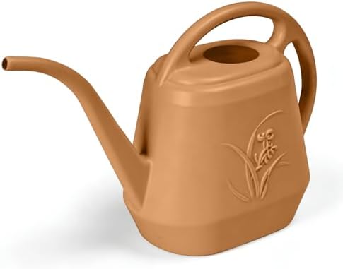 Plastic Watering Can - for Indoor and Outdoor Home Garden Plants - with Long Spout - Copper Color - 1/2 Gallon by VKPLITE