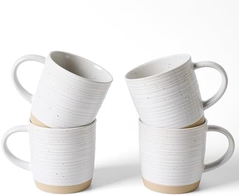 famiware Coffee Mugs Set of 4, 13 oz Mug Set, Ceramic Cup Set with Handle by Famiware