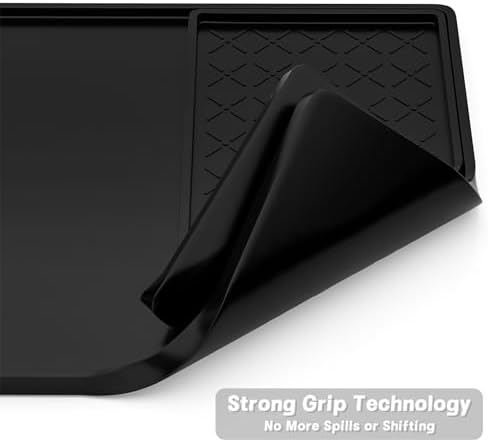 Rnivvi Silicone Coffee Mat, 16" x 24" Waterproof Raised Edge Coffee Bar Mats for Espresso Machine Station Accessories, Heat Resistant Detachable Dish Drying Pad for Kitchen Counter, Dish Rack, Black - Image 5