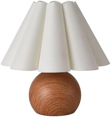 KUNJOULAM Cute Small Table Lamp, Modern Bedside Nightstand Lamp with Beige Lampshade, Metal Base for Bedroom Home Office Decor (Without Buld by KUNJOULAM