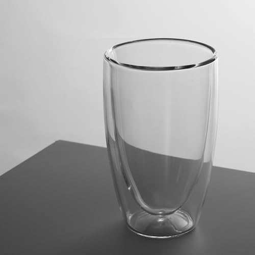 NIRA.Z 2 Pack 16oz Double Wall Glass Coffee Mugs, No Hole Bottom, Insulated Borosilicate Glass Coffee Cups, Clear Mugs for Hot & Cold Beverages, Perfect for Espresso, Latte, Tea, Cappuccino - Image 7