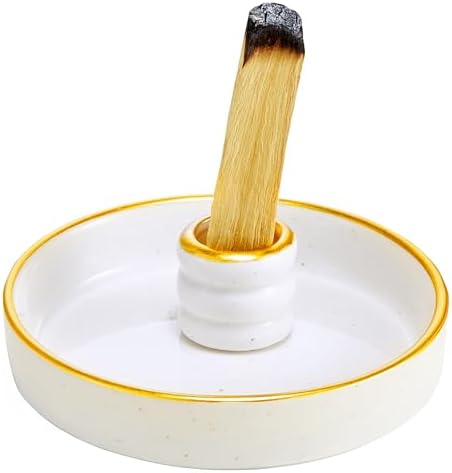 Palo Santo Holder, Incense Holder for Palo Santo Sticks, Ceramic Incense Burner, Scent Wood Stand and Ash Catcher, Simple, Sturdy and Well Made by HOCUROAY