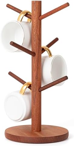 MyLifeUNIT Mug Holder Tree, Coffee Cup Holder with 6 Hooks (Reddish Brown) by MyLifeUNIT